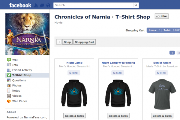 Narnia Chronicles Facebook Page